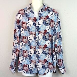 Men Murano Baird Mc Nutt 100% Linen Long Sleeve Casual Button Down  Shirt sz L